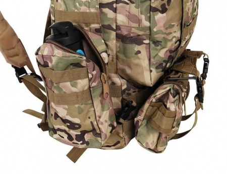 Rucsac militar 45L camuflaj trekking camping 2 deschideri 3 buzunare [3]