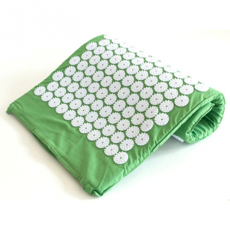 Import EmagMarketplace - Saltea cu acupunctura si masaj ideala pentru dureri de spate relaxare oboseala 73x44 cm culoare verde
