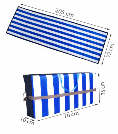Saltea pliabila pentru plaja sau picnic Impermeabila, poliester, Albastru [1]