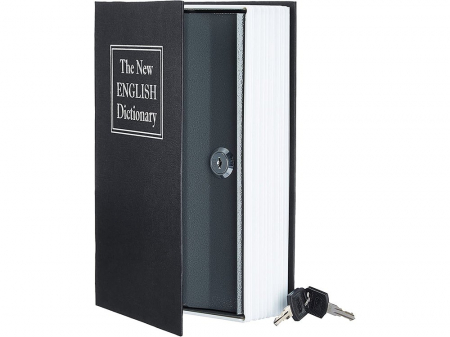 Seif metalic secret VerkGroup, tip carte, cu 2 chei, 16x24cm, negru [2]