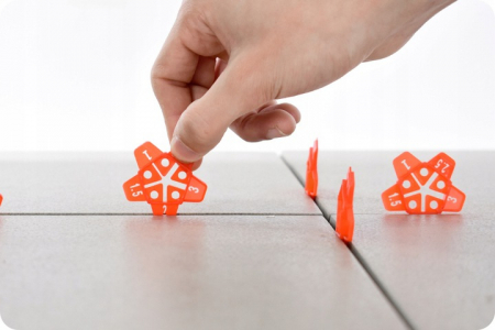 Set 100 tije refolosibile ,50 stele , 2 chei , pentru rost de la 1.0 mm la 3.0 mm sistem nivelare gresie [4]