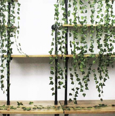 Set 12 ghirlande decorative iedera artificiala, 81 Frunze/Ghirlanda, lungime 25.2.m, Inaltime 2.1m, Plastic, Verde [5]