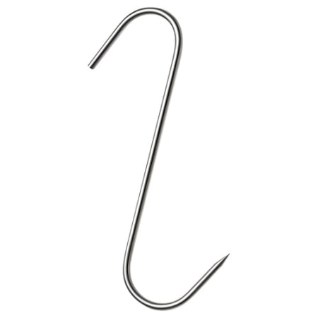 Set 15 carlige din inox pentru macelarie sau afumatoare carne, tip S, 15 cm [2]