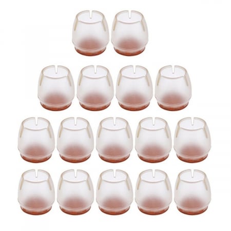 Casa Gradina & Bricolaj - Set 16 protectii pentru picioare scaun din silicon, transparent, intre  25-29mm