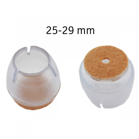 Set 16 protectii pentru picioare scaun din silicon, transparent, intre  25-29mm [3]