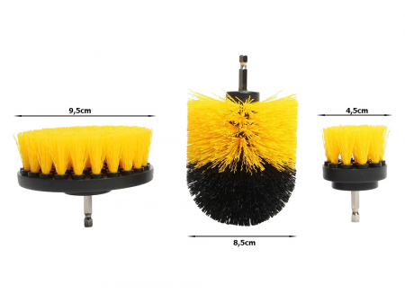 Set 3 perii de curatare autofiletanta, Verk Group, Galben/Negru [8]