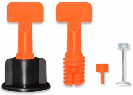 Import EmagMarketplace - Set 50 tije metalice refolosibile, pentru gresie si faianta  rost de la 1.5 mm, sistem nivelare gresie