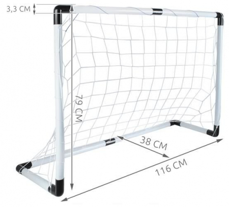 Set Fotbal Pentru Copii Cu Minge, Poarta Cu Plasa Si Pompa [1]