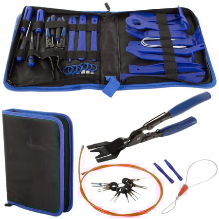 Organizator - Set scule demontare auto, 11307, Plastic, 37 piese, Albastru,Verk Group