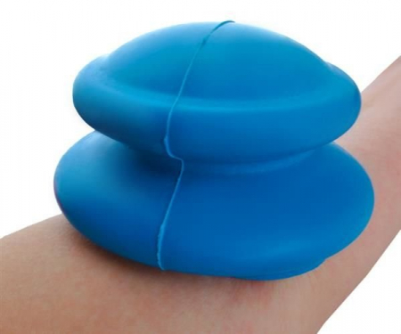 Ventuza terapeutica din cauciuc, pentru masaj, anti-celulitic si relaxare musculatura, albastru [1]