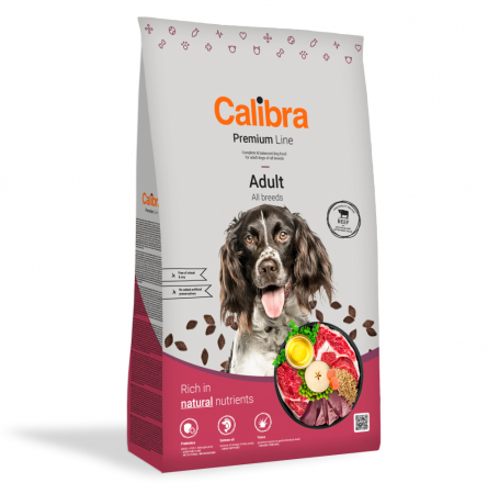 Caini - Calibra Dog Premium Line Adult Beef, 12 kg