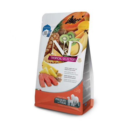 Caini - N&D Tropical Selection Salmon Adult Medium Maxi 10 Kg