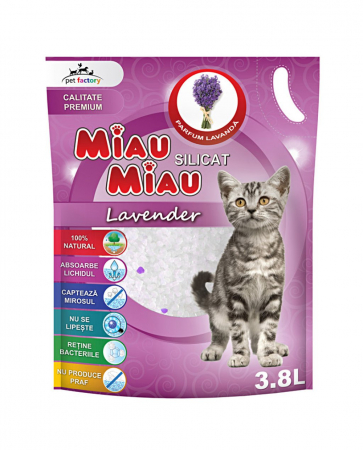 Asternut - Nisip Silicatic Miau Miau 3,8L