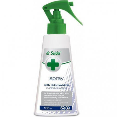 Antiparazitare - Spray Antibacterian Cu Clorhexidina 4%, Pentru Caini Si Pisici, 100ml