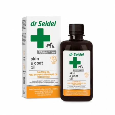 Vitamine - Ulei pentru cazurile de dermatoză și cădere a părului, Skin & coat oil, Dr. Seidel, 250 ml