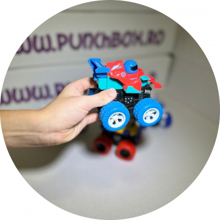 PUNCHBOX - Mașinuță de jucărie cu inerție și tracțiune 4x4