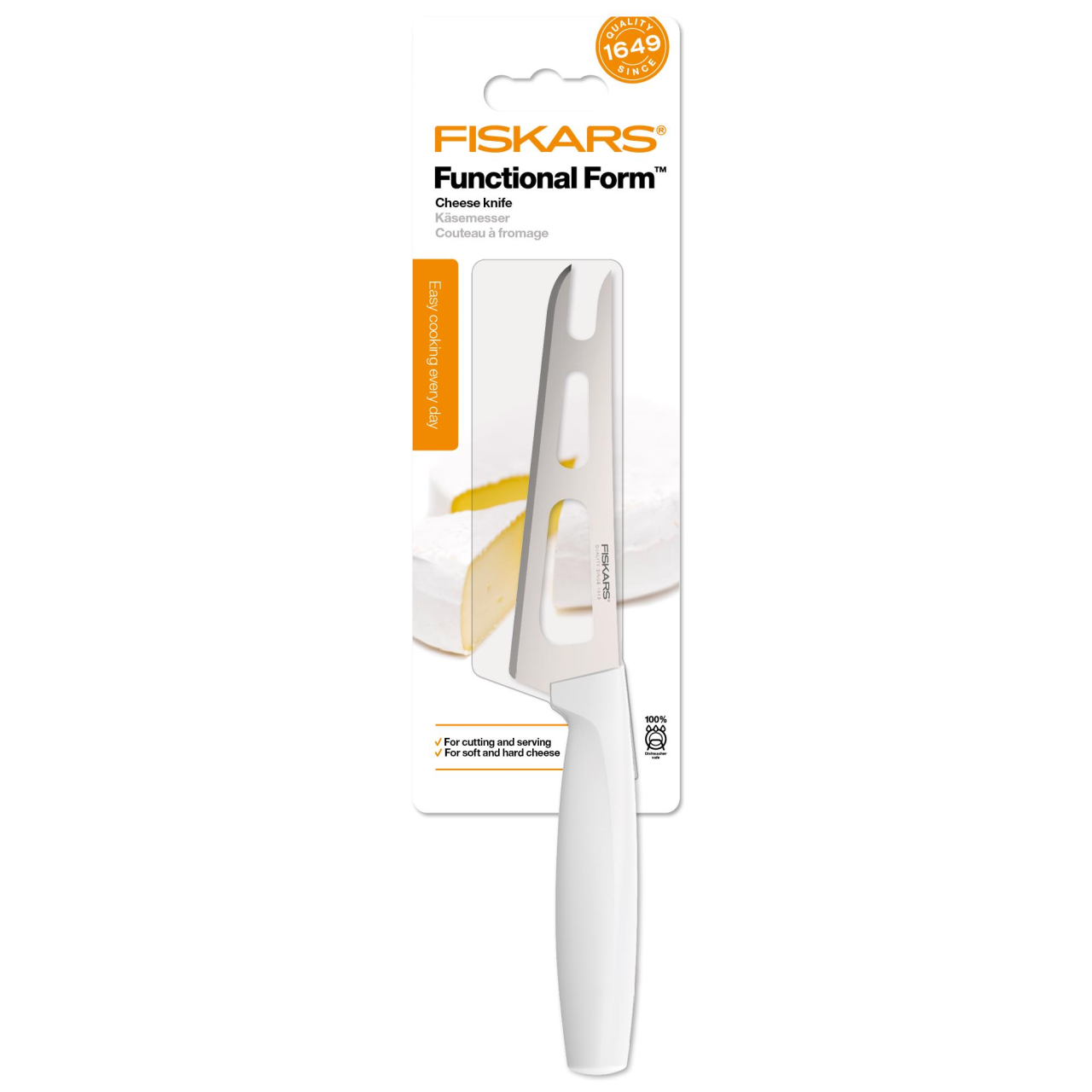 Cutit pentru branza Fiskars Functional Form, alb, 315 mm, 50 g [2]