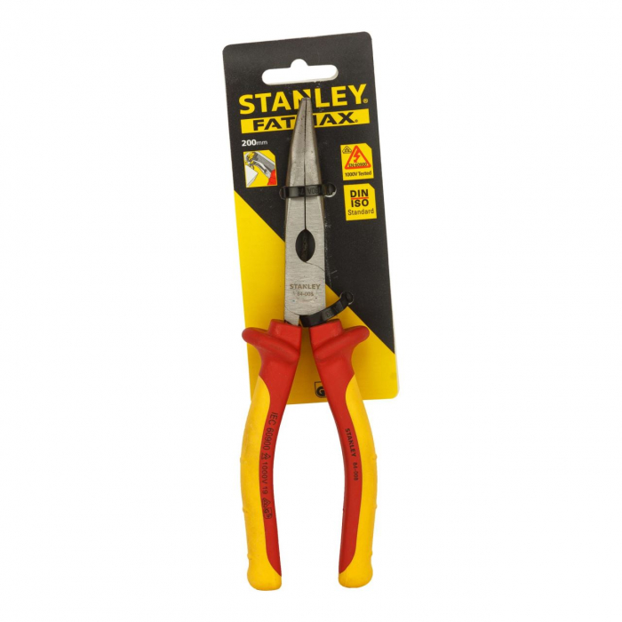 Cleste electroizolat cu falci lungi cotite Stanley Fatmax, 0-84-008, 1000 V 210 mm [12]