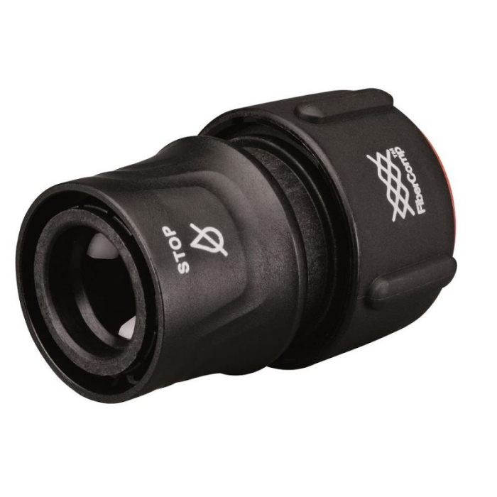 Conector furtun de gradina Fiskars FiberComp AquaSTOP, 19 mm (3/4'') [3]