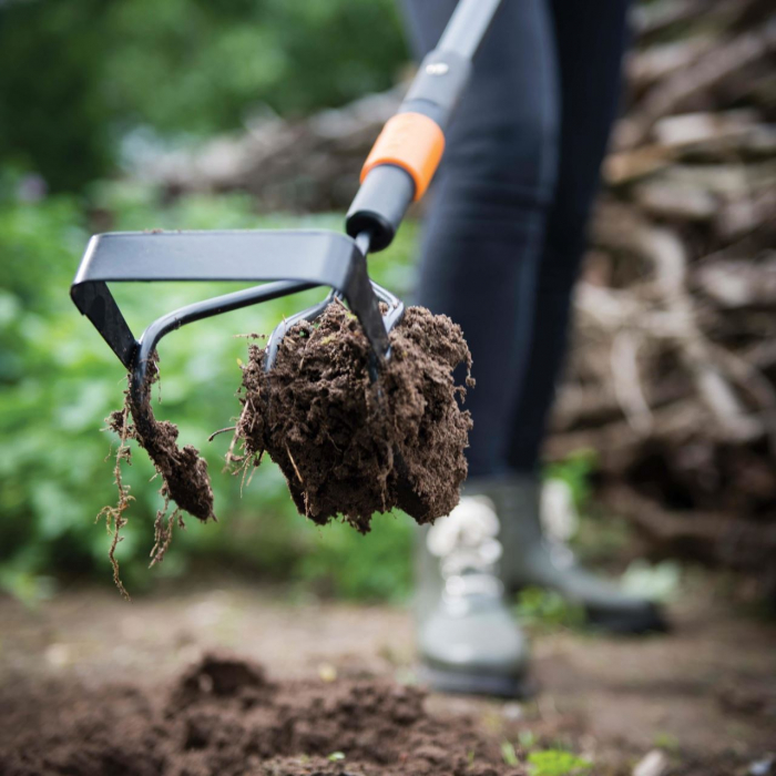 Cultivator cu 3 dinti si razeta Fiskars QuikFit, 415 mm, 510 g [6]