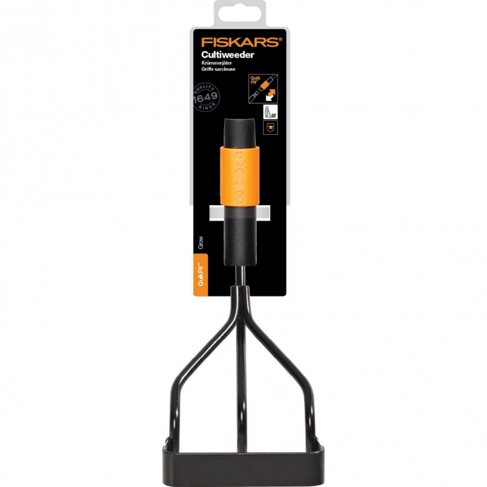 Cultivator cu 3 dinti si razeta Fiskars QuikFit, 415 mm, 510 g [5]