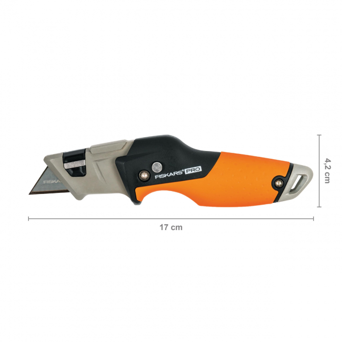 Cutit utilitar pliabil cu lama trapezoidala Fiskars CarbonMax, 1027224, 170 mm, 170 g [4]