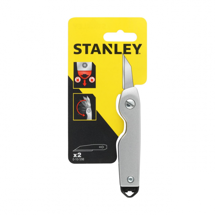 Cutter de precizie Stanley cu lama pliabila, 110 mm, 2 lame incluse [3]
