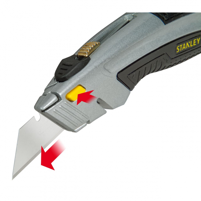 Cutter Stanley cu lama retractabila,180 mm, 3 lame incluse [8]