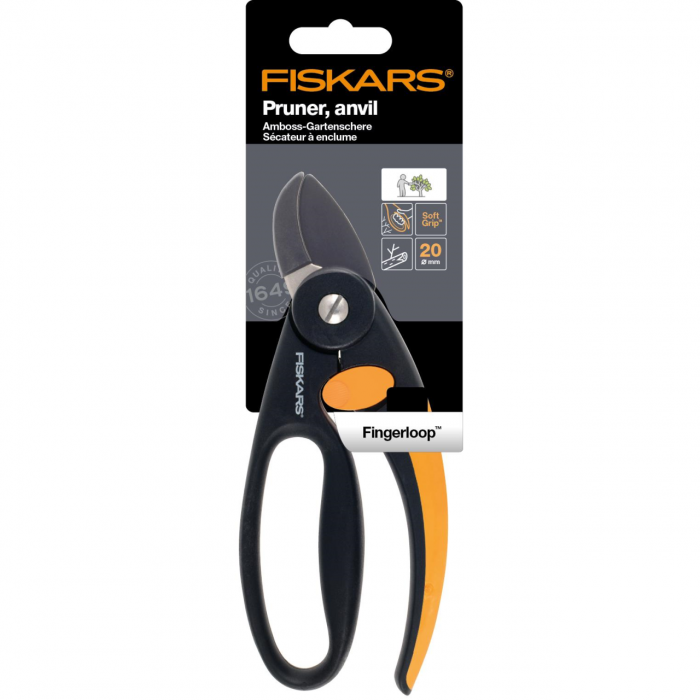 Foarfeca cu garda de protectie Fiskars P43, 265 mm, 180 g, Ø 20 mm [3]