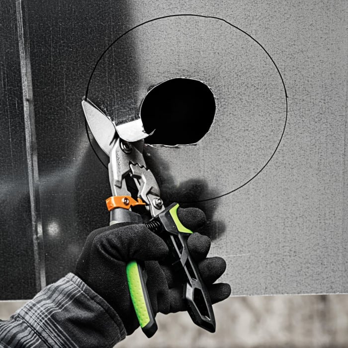 Foarfeca pentru tabla Fiskars PowerGear, cotita pe dreapta [2]