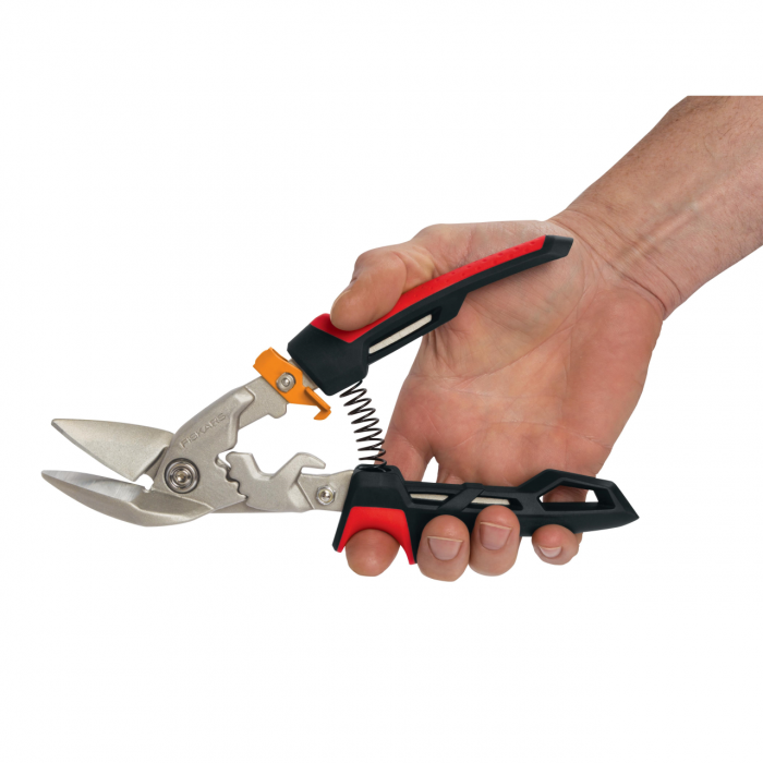 Foarfeca pentru tabla Fiskars PowerGear, cotita pe stanga [4]