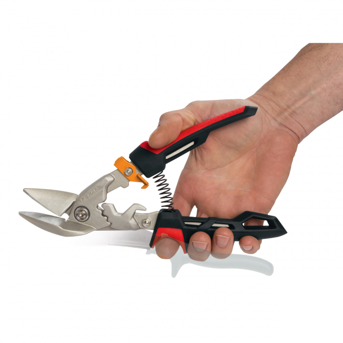 Foarfeca pentru tabla Fiskars PowerGear, cotita pe stanga [5]