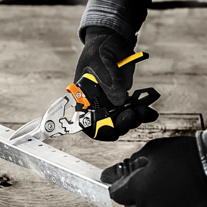 Foarfeca pentru tabla Fiskars PowerGear, taietura dreapta [6]
