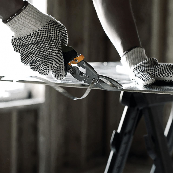 Foarfeca pentru tabla Fiskars PowerGear, taietura pe dreapta [7]