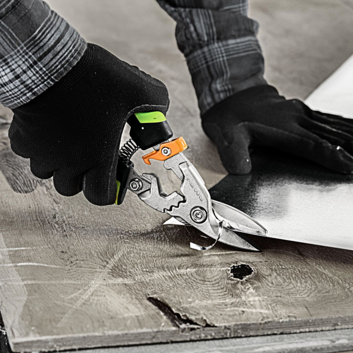 Foarfeca pentru tabla Fiskars PowerGear, taietura pe dreapta [8]