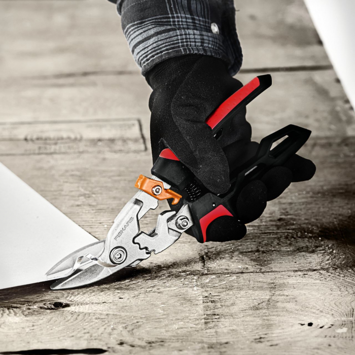 Foarfeca pentru tabla Fiskars PowerGear, taietura pe stanga [2]
