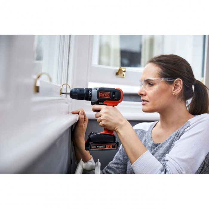 Masina de gaurit si insurubat Black&Decker, BCD001C1, acumulator LI-ION 1.5Ah 18V, cutie de transport [6]
