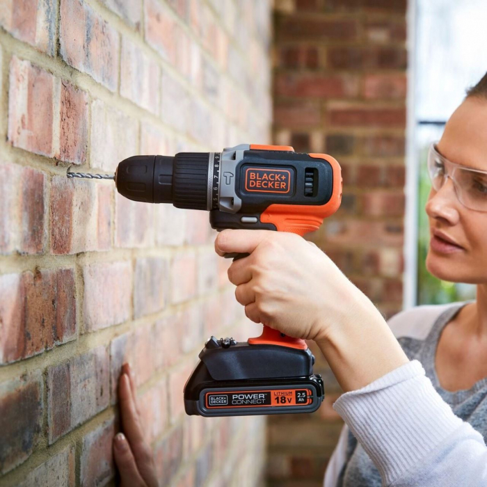 Masina de gaurit si insurubat Black&Decker, BCD003C1, acumulator LI-ION 1.5Ah 18V, cutie pentru transport [9]
