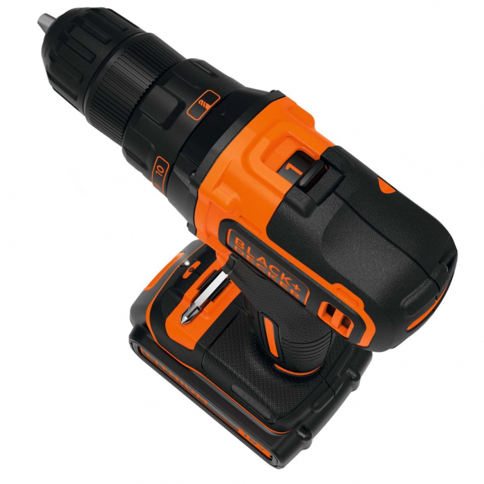 Masina de gaurit si insurubat Black&Decker, BDCDD186KB, 2 acumulatori LI-ION 1.5Ah 18V, cutie pentru transport [5]