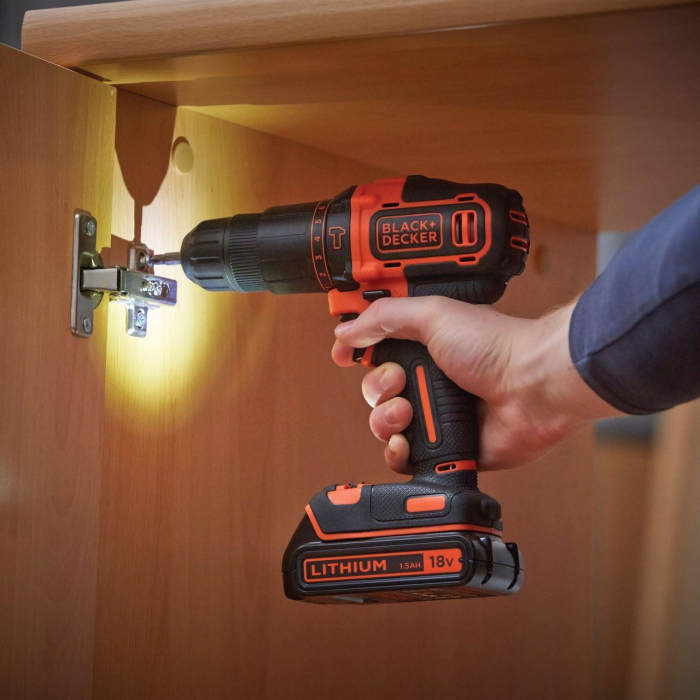 Masina de gaurit si insurubat Black&Decker, BDCHD18, acumulator LI-ION 1.5Ah 18V [8]