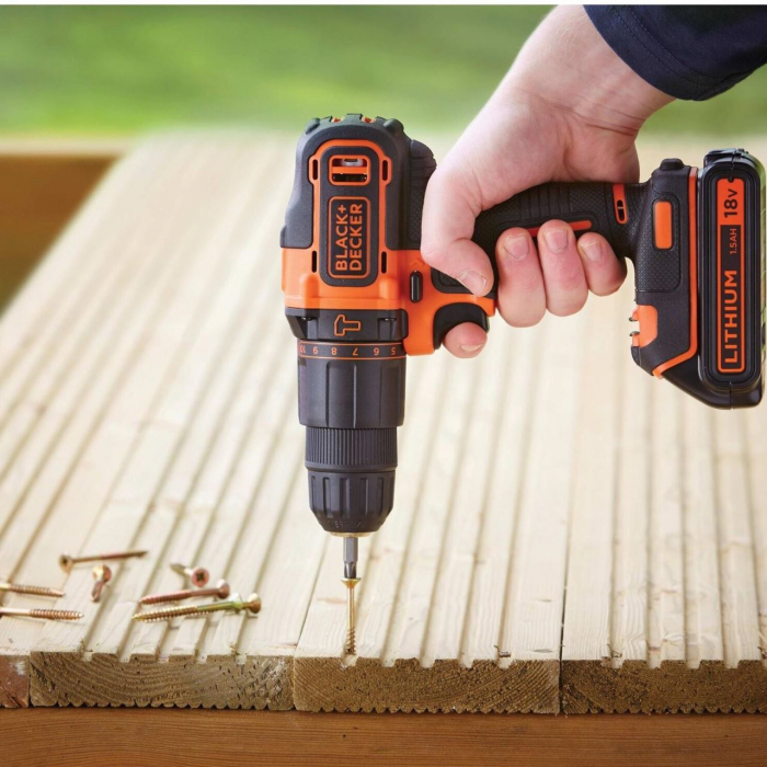Masina de gaurit si insurubat Black&Decker, BDCHD18, acumulator LI-ION 1.5Ah 18V [2]