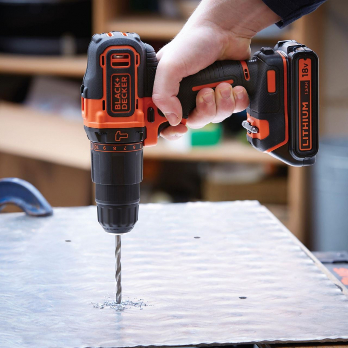 Masina de gaurit si insurubat Black&Decker, BDCHD18, acumulator LI-ION 1.5Ah 18V [7]