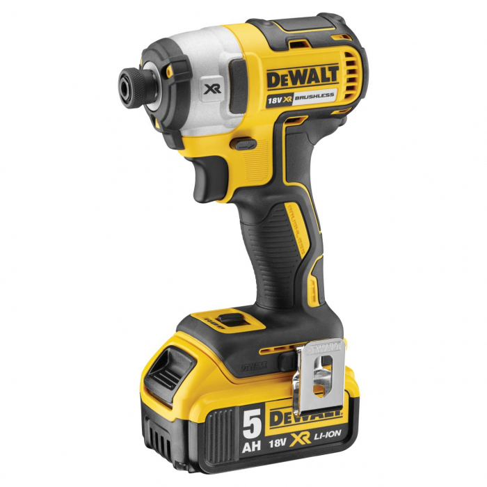 Masina de insurubat cu impact DeWalt de 1/4 ", DCF887P2-QW , 2 x  acumulator XR Li-Ion 5.0 Ah 18 V, geanta pentru transport [2]