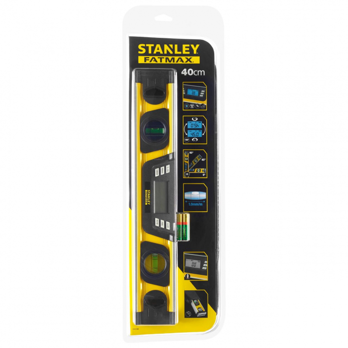 Nivela Stanley Fatmax Digital, 40 cm, 2 fiole [3]