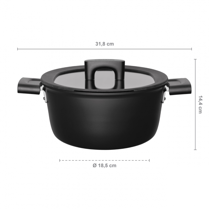 Oala cu capac Fiskars Hard Face, Ø 22 cm,  3.5 L [2]