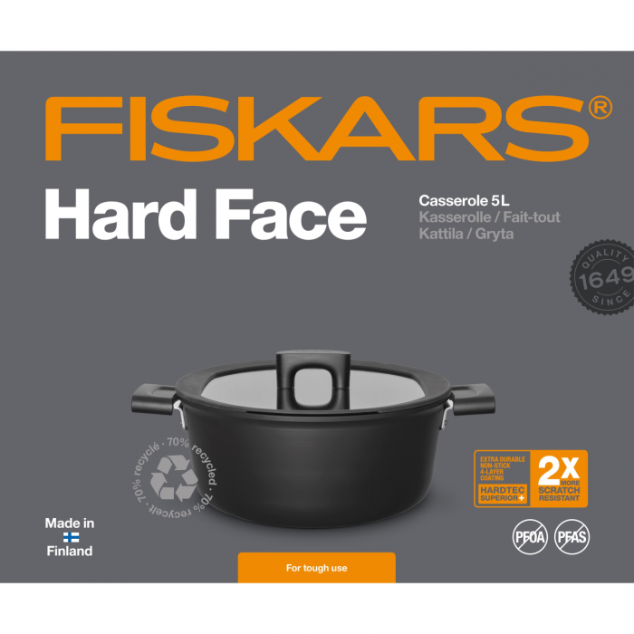 Oala cu capac Fiskars Hard Face, Ø 26 cm,  5 L [5]