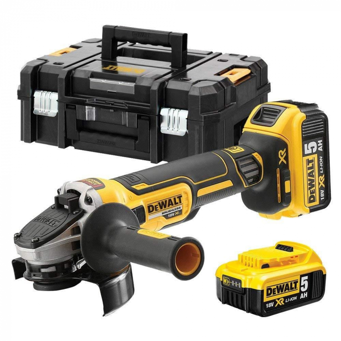 Polizor unghiular DeWalt, DCG405P2, 125 mm, 2 acumulatori XR Li-Ion 18 V 5.0 Ah [10]