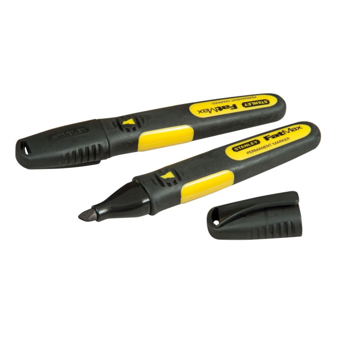 Set 2 bucati markere Stanley Fatmax, 0-47-314, negru,  varf lat [3]