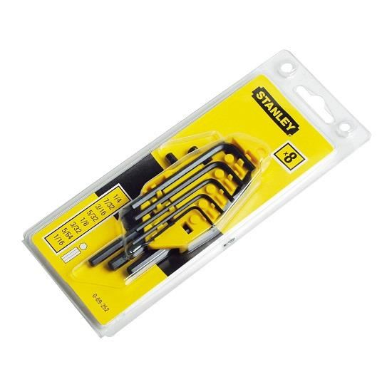 Set 8 chei imbus Stanley, tip "L", inch 1/16"-1/4" [3]