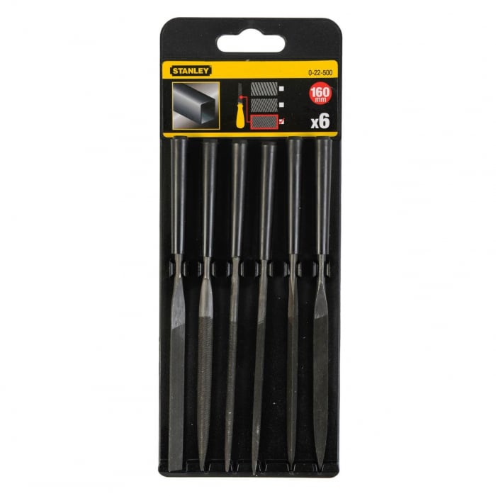 Set de 6 pile fine Stanley, 0-22-500, 160 mm [3]